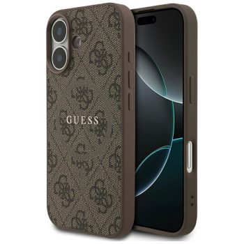   GUESS iPhone 17 MagSafe GUHMP17SG4GFRW (PU 4G Ring Classic Logo) tok, barna