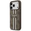 GUESS iPhone 17 Pro MagSafe GUHMP17LP4RPSW (4G Printed Stripes) tok, barna
