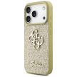 Guess Fixed Glitter Big 4G case iPhone 17 Pro tok, arany