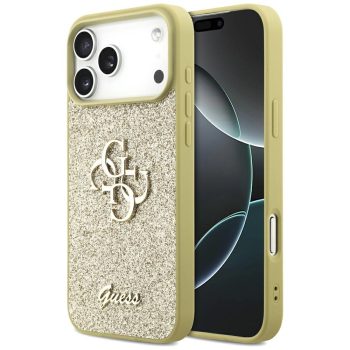 Guess Fixed Glitter Big 4G case iPhone 17 Pro Max tok, arany