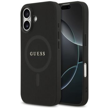   Guess Saffiano Classic Logo MagSafe Case iPhone 17 tok, fekete