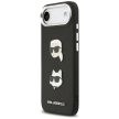 KARL LAGERFELD iPhone 17 Air MagSafe KLHCP17MPSFDHPOK (FW Grained PU W/ K&C Heads Pins & Logo) tok, fekete