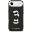 KARL LAGERFELD iPhone 17 Air MagSafe KLHCP17MPSFDHPOK (FW Grained PU W/ K&C Heads Pins & Logo) tok, fekete