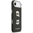 KARL LAGERFELD iPhone 17 Air MagSafe KLHCP17MPSFDHPOK (FW Grained PU W/ K&C Heads Pins & Logo) tok, fekete