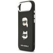 KARL LAGERFELD iPhone 17 Air MagSafe KLHCP17MPSFDHPOK (FW Grained PU W/ K&C Heads Pins & Logo) tok, fekete