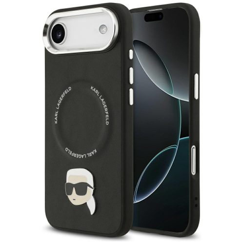 KARL LAGERFELD iPhone 17 Air MagSafe KLHMP17MPSMLRKLK (PU Karl Pin) tok, fekete