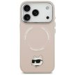 Karl Lagerfeld Choupette Pin MagSafe Case iPhone 17 Pro Max tok, rózsaszín