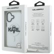 Karl Lagerfeld IML Karl Sketch Logo MagSafe Case iPhone 17 tok, átlátszó