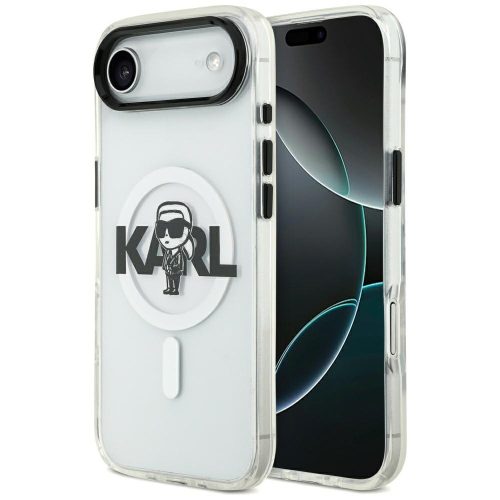 Karl Lagerfeld IML Karl Sketch Logo MagSafe Case iPhone 17 Air tok, átlátszó
