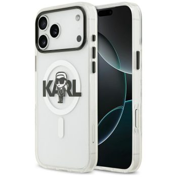   Karl Lagerfeld IML Karl Sketch Logo MagSafe Case iPhone 17 Pro Max tok, átlátszó