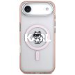 Karl Lagerfeld IML Choupette Sketch Logo MagSafe iPhone 17 Air tok, rózsaszín