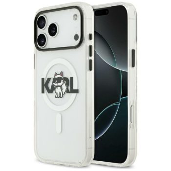   Karl Lagerfeld IML Choupette Sketch Logo MagSafe iPhone 17 tok, átlátszó