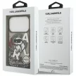 Karl Lagerfeld Liquid Glitter Choupette Logo MagSafe iPhone 17 Pro tok, fekete