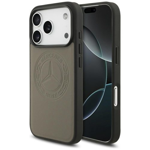 Mercedes Leather Vintage Logo MagSafe iPhone 17 Pro tok, taupe