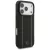Mercedes Leather Star Pattern Stripes MagSafe iPhone 17 Pro tok, fekete