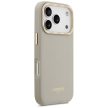 Lacoste Champs Elysees Gold Logo MagSafe case iPhone 17 Pro tok, bézs