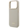 Lacoste Champs Elysees Gold Logo MagSafe case iPhone 17 Pro tok, bézs