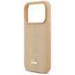 Lacoste Nomograme tok, Gold Logo MagSafe iPhone 17 Pro tok, bézs