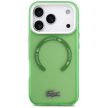Lacoste Shockproof tok, átlátszó Frosted MagSafe Case iPhone 17 Pro tok, zöld