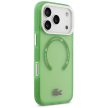 Lacoste Shockproof tok, átlátszó Frosted MagSafe Case iPhone 17 Pro tok, zöld