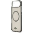 Lacoste Shockproof tok, átlátszó Frosted MagSafe iPhone 17 Air tok, szürke