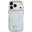 Lacoste Shockproof Frosted Case Gold Logo MagSafe Case iPhone 17 Pro tok, átlátszó-arany