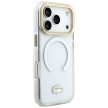 Lacoste Shockproof Frosted Case Gold Logo MagSafe Case iPhone 17 Pro tok, átlátszó-arany