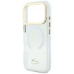 Lacoste Shockproof Frosted Case Gold Logo MagSafe Case iPhone 17 Pro tok, átlátszó-arany