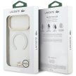 Lacoste Shockproof Frosted Case Gold Logo MagSafe Case iPhone 17 Pro Max tok, átlátszó-arany