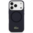 Lacoste Silicone Metal Logo MagSafe iPhone 17 Pro tok, sötétkék
