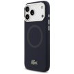 Lacoste Silicone Metal Logo MagSafe iPhone 17 Pro Max tok, sötétkék