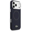 Lacoste Silicone Metal Logo MagSafe iPhone 17 Pro Max tok, sötétkék