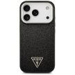 Guess Glitter Triangle Logo MagSafe iPhone 17 Pro tok, fekete