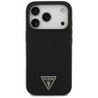 GUESS case IPHONE 17 Pro MagSafe GUHMP17LSCTRLMK (Silicone W/ Triangle Logo) tok, fekete