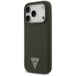 Guess Silicone Triangle Logo MagSafe iPhone 17 Pro tok, khaki