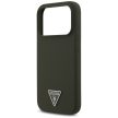 Guess Silicone Triangle Logo MagSafe iPhone 17 Pro tok, khaki