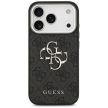 GUESS iPhone 17 Pro GUHCP17LP4G4SMCK (4G PU Leather Case with Big 4G and Classic Logo Silver Metal Camera Frame) tok, fekete