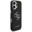 Guess Grained Big 4G Classic Logo case iPhone 17 tok, fekete