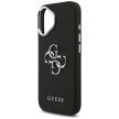 Guess Grained Big 4G Classic Logo case iPhone 17 tok, fekete