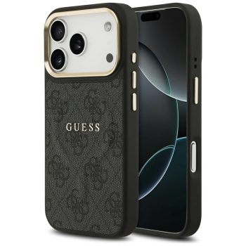   GUESS iPhone 17 Pro MagSafe GUHMP17LP4MSEGCK (PU 4G W/ Classic) tok, fekete