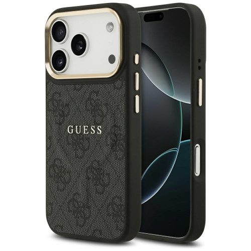 GUESS iPhone 17 Pro MagSafe GUHMP17LP4MSEGCK (PU 4G W/ Classic) tok, fekete