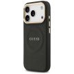 Guess Peony Hot Stamp MagSafe iPhone 17 Pro tok, fekete