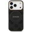 Guess Peony Hot Stamp MagSafe iPhone 17 Pro tok, fekete