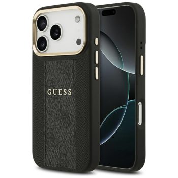 Guess 4G Stripe MagSafe iPhone 17 Pro tok, fekete
