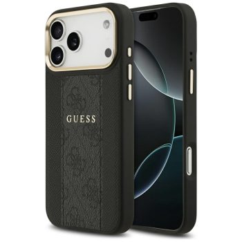 Guess 4G Stripe MagSafe iPhone 17 Pro Max tok, fekete