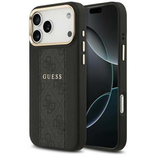 Guess 4G Stripe MagSafe iPhone 17 Pro Max tok, fekete