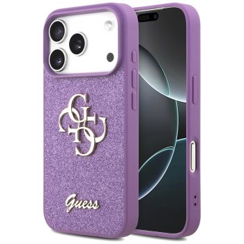 Guess Fixed Glitter Big 4G iPhone 17 Pro tok, lila