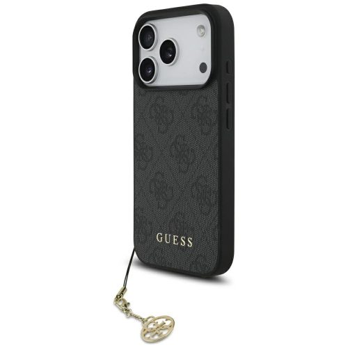Guess 4G Charms Collection MagSafe case iPhone 17 Pro tok, fekete