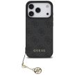 Guess 4G Charms Collection MagSafe case iPhone 17 Pro tok, fekete