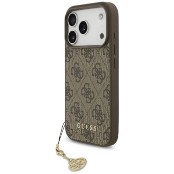   Guess 4G Charms Collection MagSafe case iPhone 17 Pro tok, barna